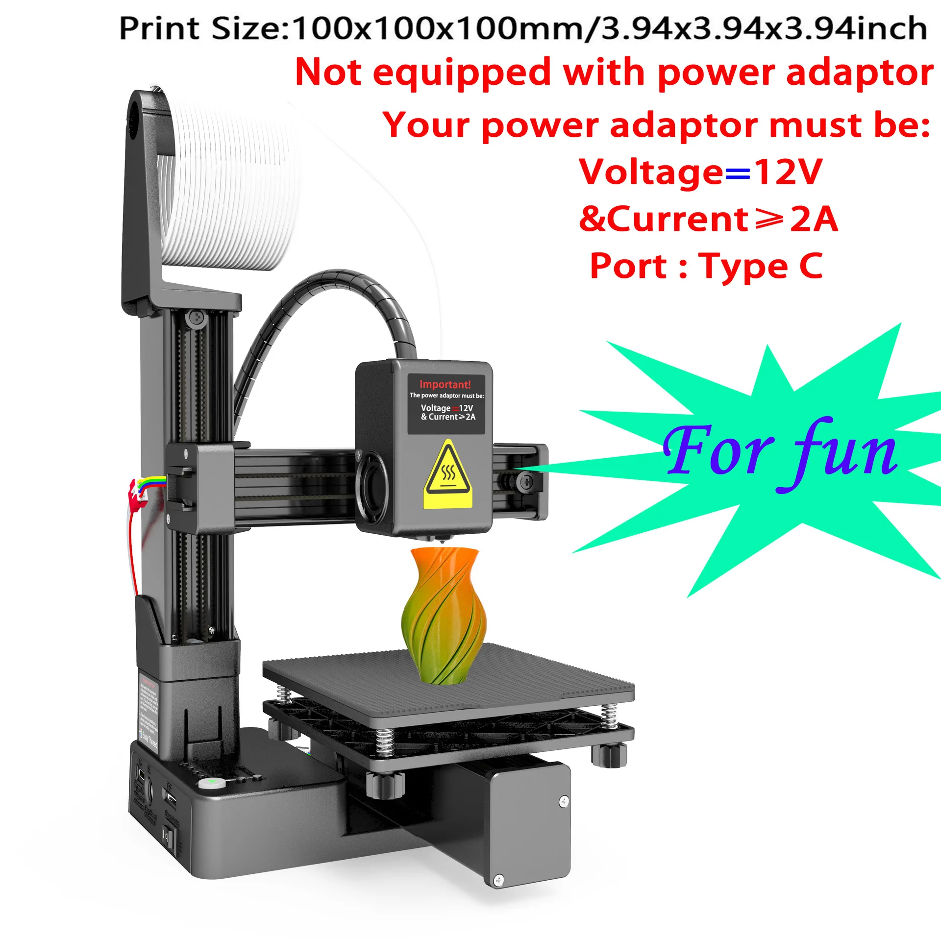 Easythreed K10 Mini 3D Printer - Compact Desktop Machine for