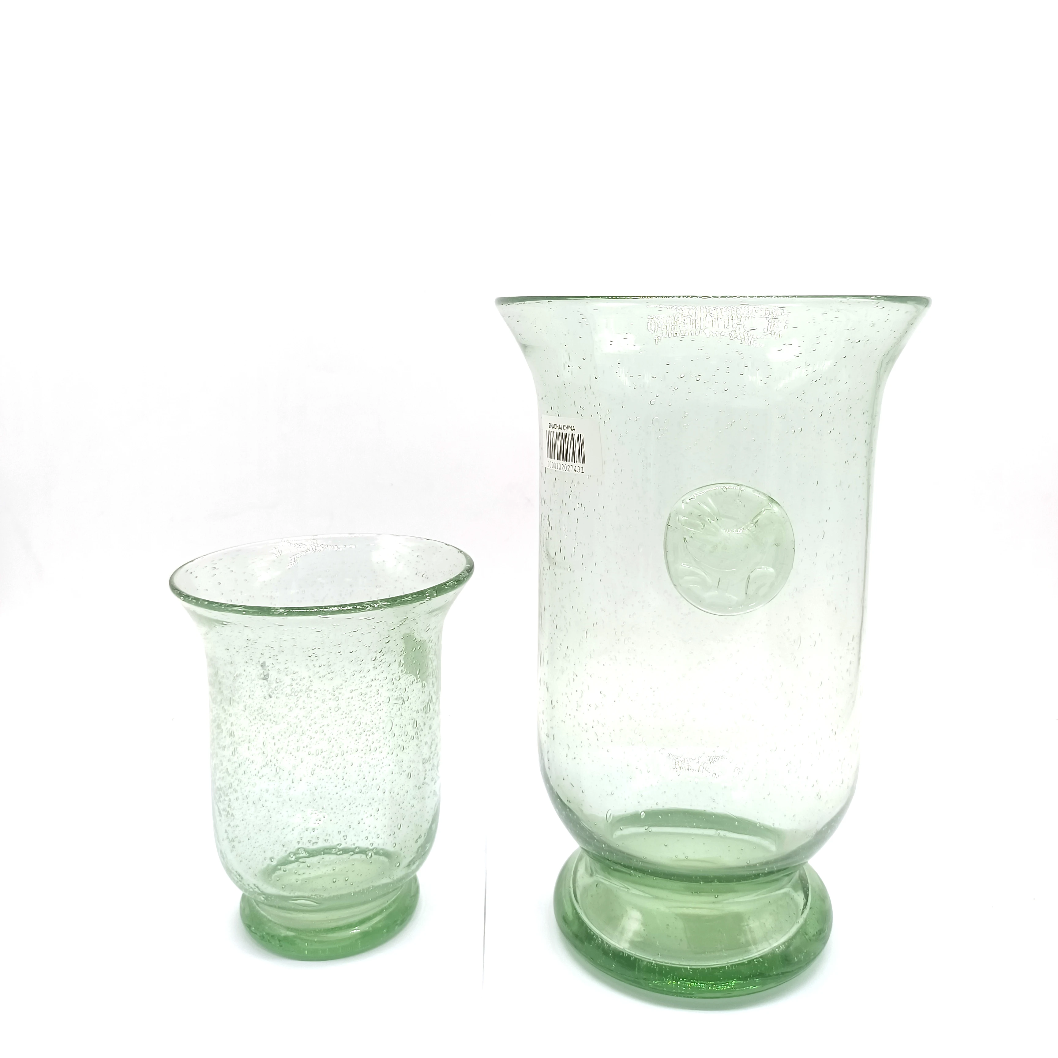 Modern Minimalist Bubble Green Clear Vase High Quality Art Ornament