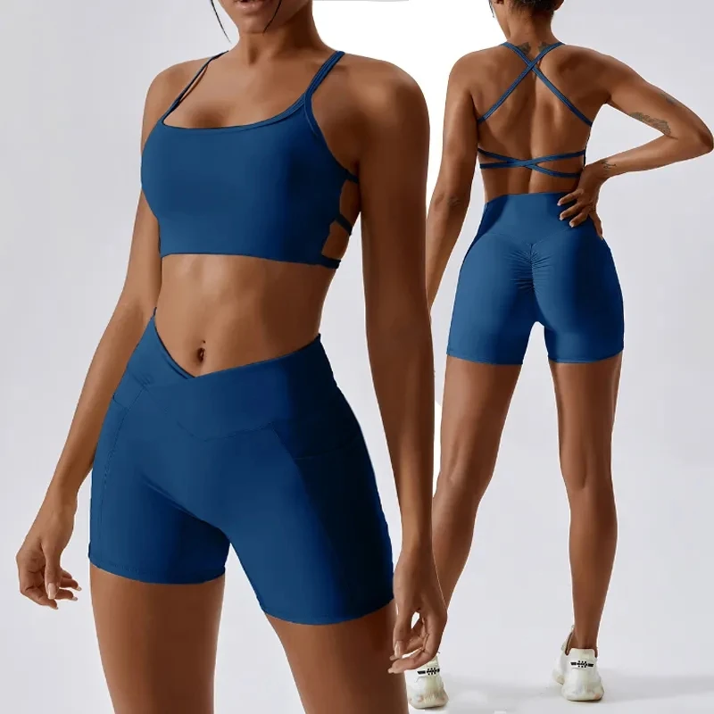 Wholesale Fitness Yoga Wear 2 Piece Active Wear Set Women Gym Multi