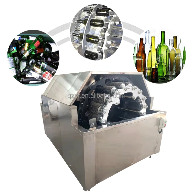 Semi Automatic General Old Return Reused Glass Bottle Washing Machine