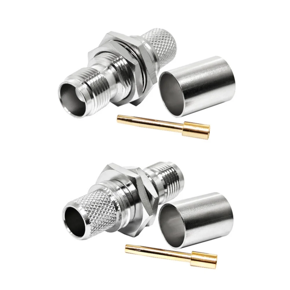 RF Connector TNC Female Jack Bulkhead RF Connector for LMR400/RG213/RG214/RG8 Coaxial Cable