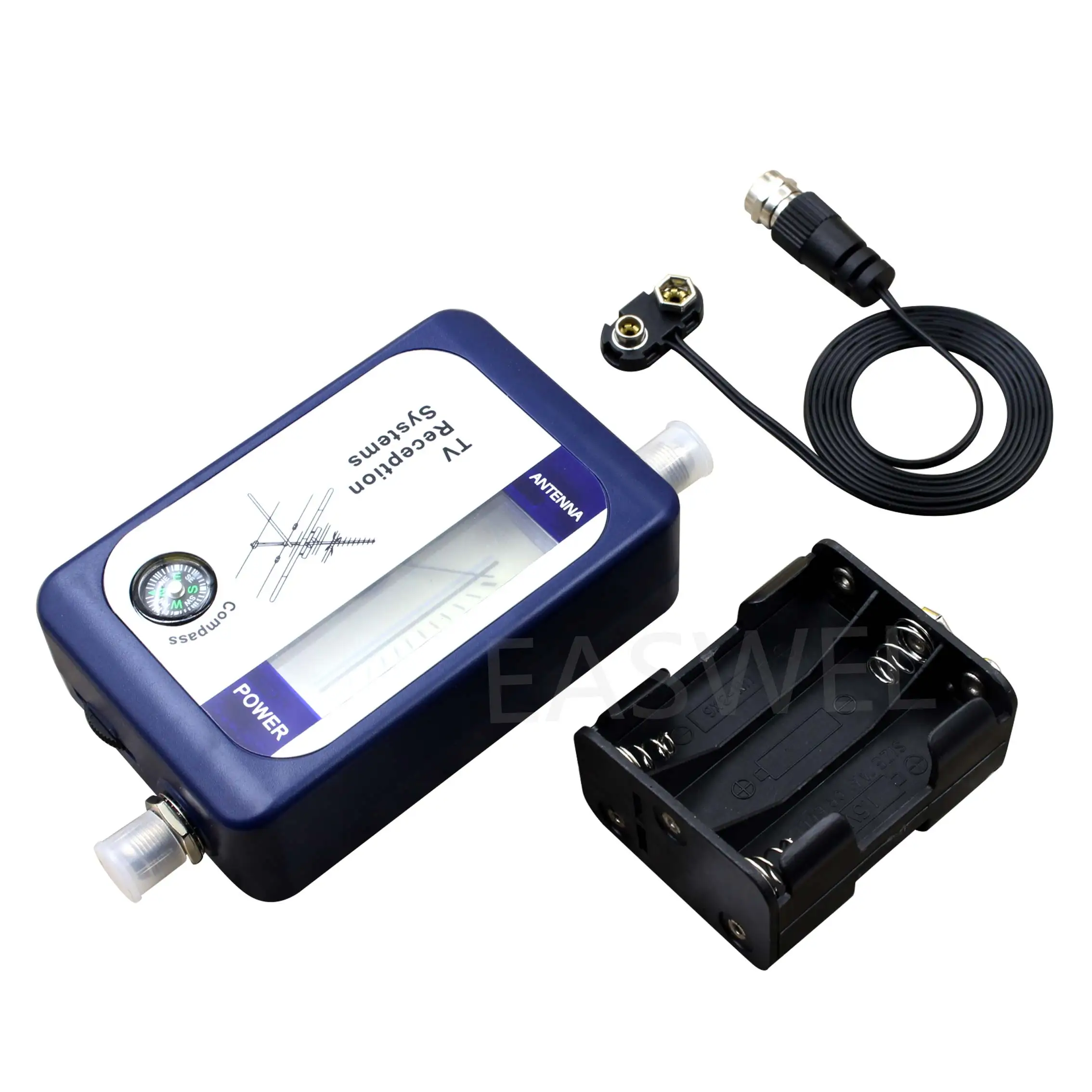  Buscador de señal de TV digital, mini medidor de fuerza de  señal de antena portátil sensible de TV para señal de satélite : Electrónica
