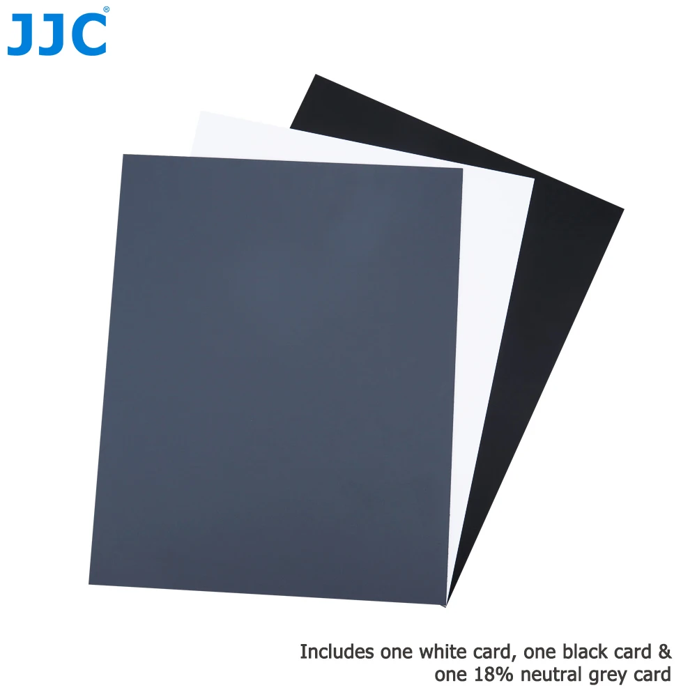 JJC Grey Card White Balance Card Set for Digital Photography with Neck Strap Color Correction Tool