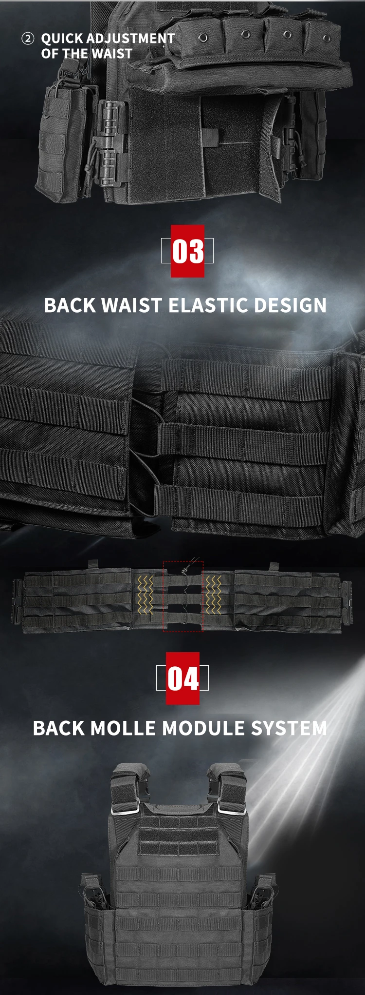 Customized Multifunctional Tactical Quick Release Vest Outdoor Training ...