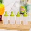 Translucent bottle with green cap