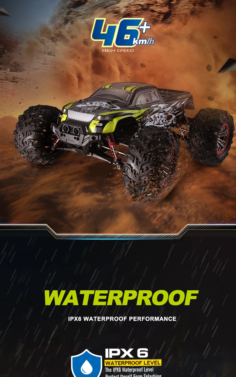 HOSHI N516 RC Truck 1/10 rc car 4WD Remote Control Toys with Lights Off-Road Hobby monster truck fast Crawler Electric Vehicle