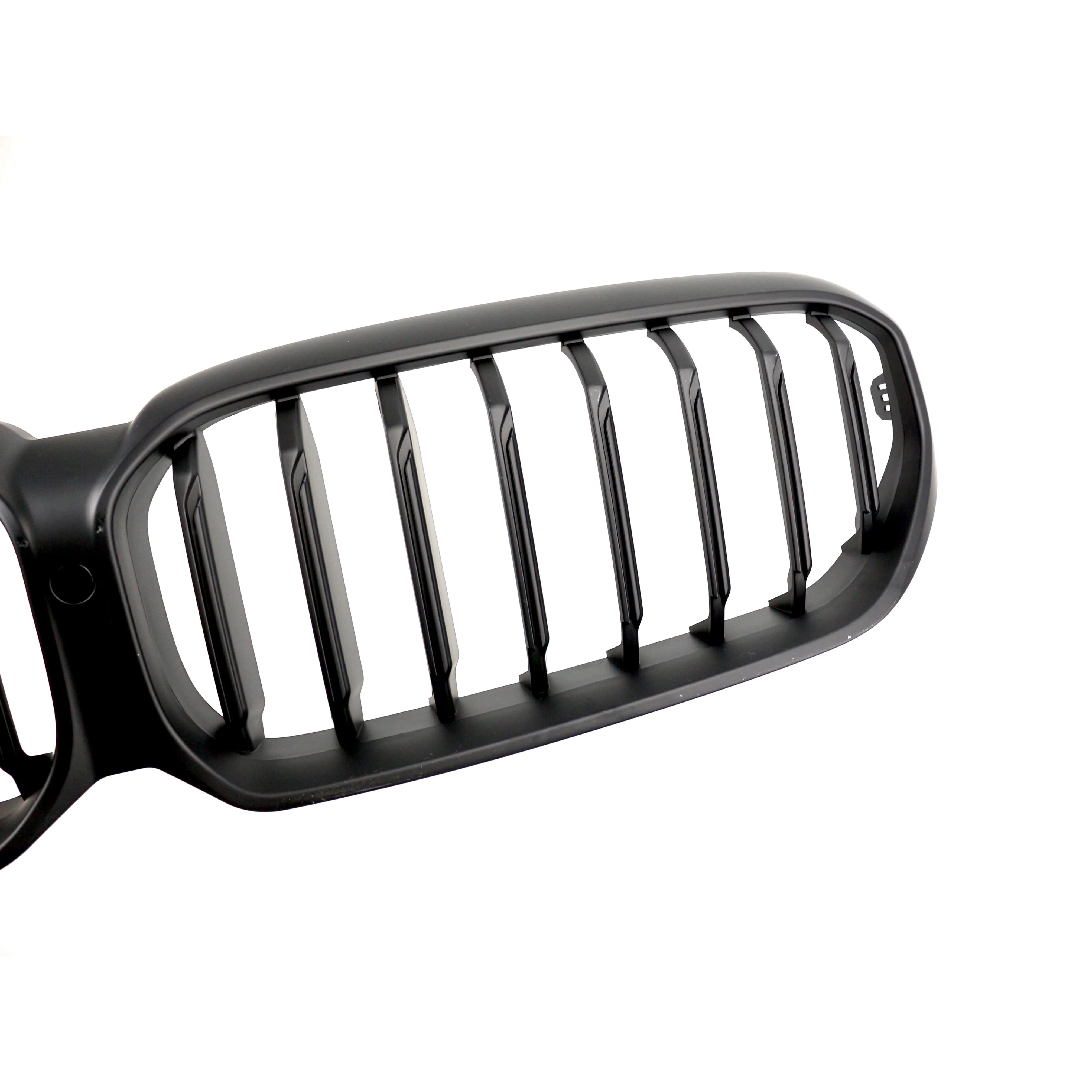 product tiypeor car front kidney grille black front bumper grill carbon fiber single slat car grills for bmw 5 series g30 2020-8