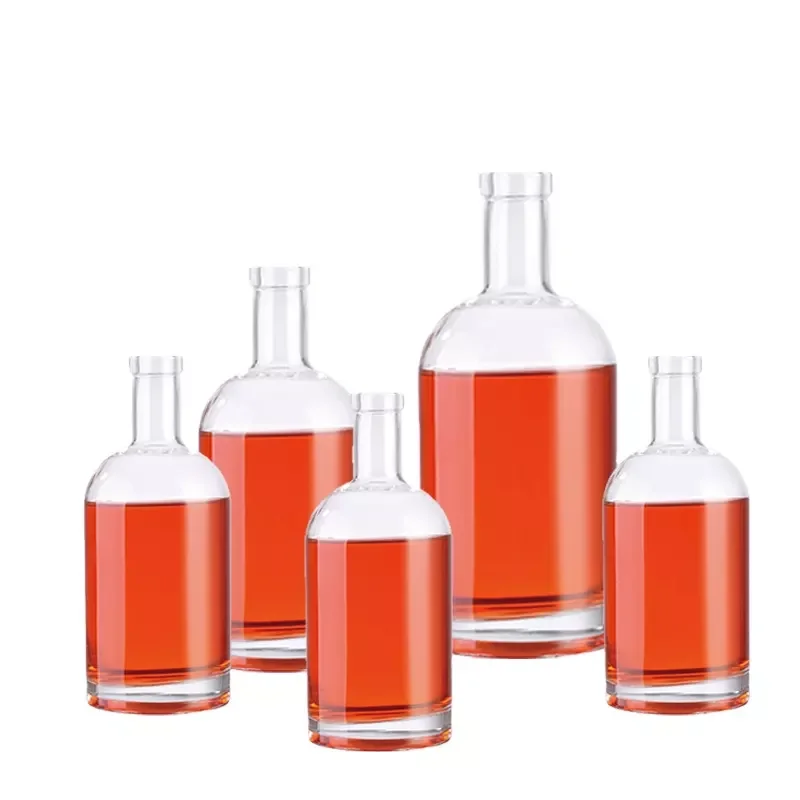 700ml Pewter Metal Labels Rum Whisky Vodka Gin Spirits Glass Wine Bottle Empty Bottle Of Whisky