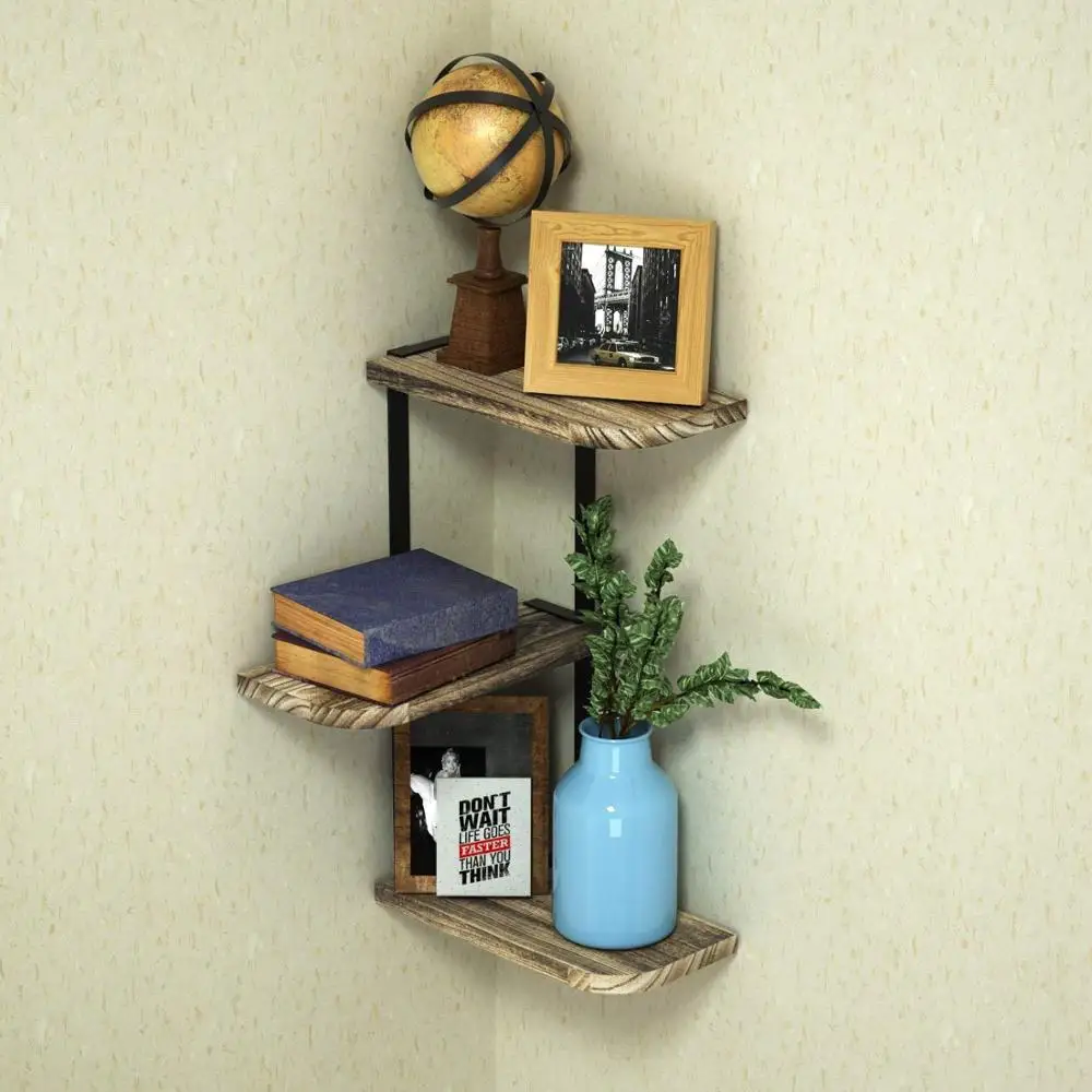 Proffecial Custom Make Corner Shelf Wood Floating Shelves for House