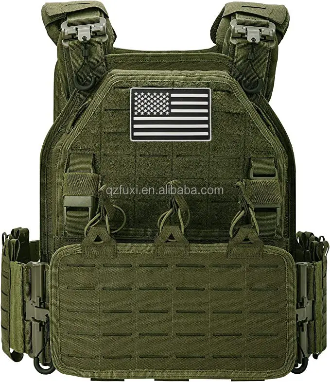 1000D Nylon Laser Cut Tactical Vest Molle Plate Carrier Quick Release ...