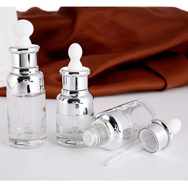 Avertan 5ml 10ml 15ml 20ml 30ml 50ml  Dropper Bottle  Transparent Essential Oil  Drop Pipette Vial Measure Glass Bottle