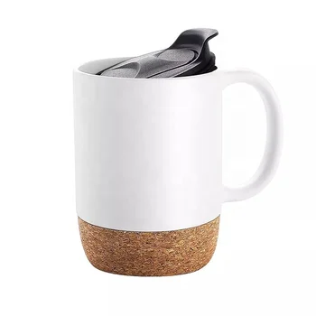 Custom Cork Base Ceramic Coffee Mug Wholesale Stoneware With Lid With Logo Supplier Tea Porcelain Black Cups mugs customizable