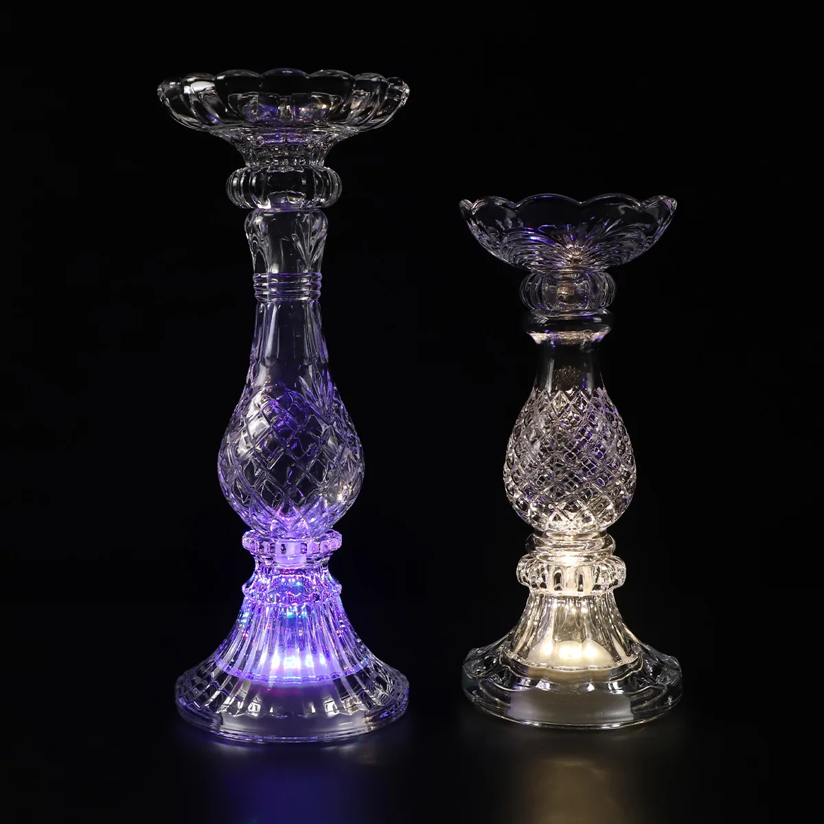 Pedestal candlesticks wholesale candle glass holders christmas holiday deCor