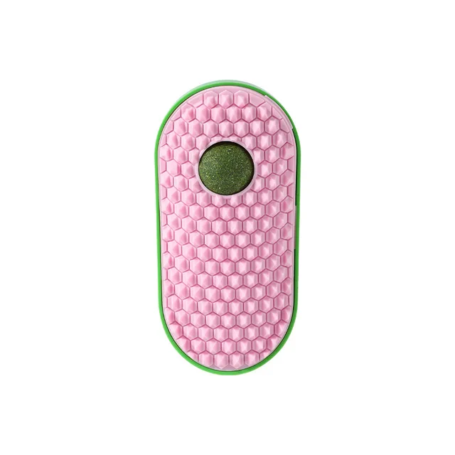 New Self-Service Tickle Cat Toy Pea Hair Scratch Massage Brush Durable Plastic Pet Grooming Product