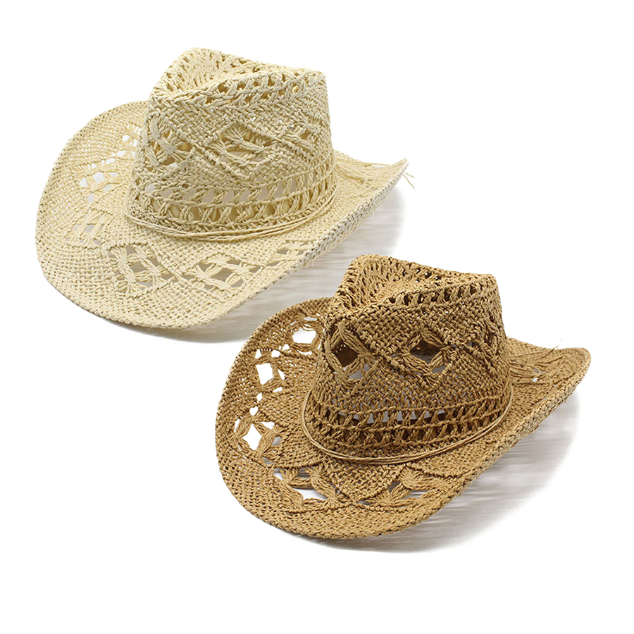 FF1144 Summer Women Beach Sun Visor - UV Protection Straw Hat