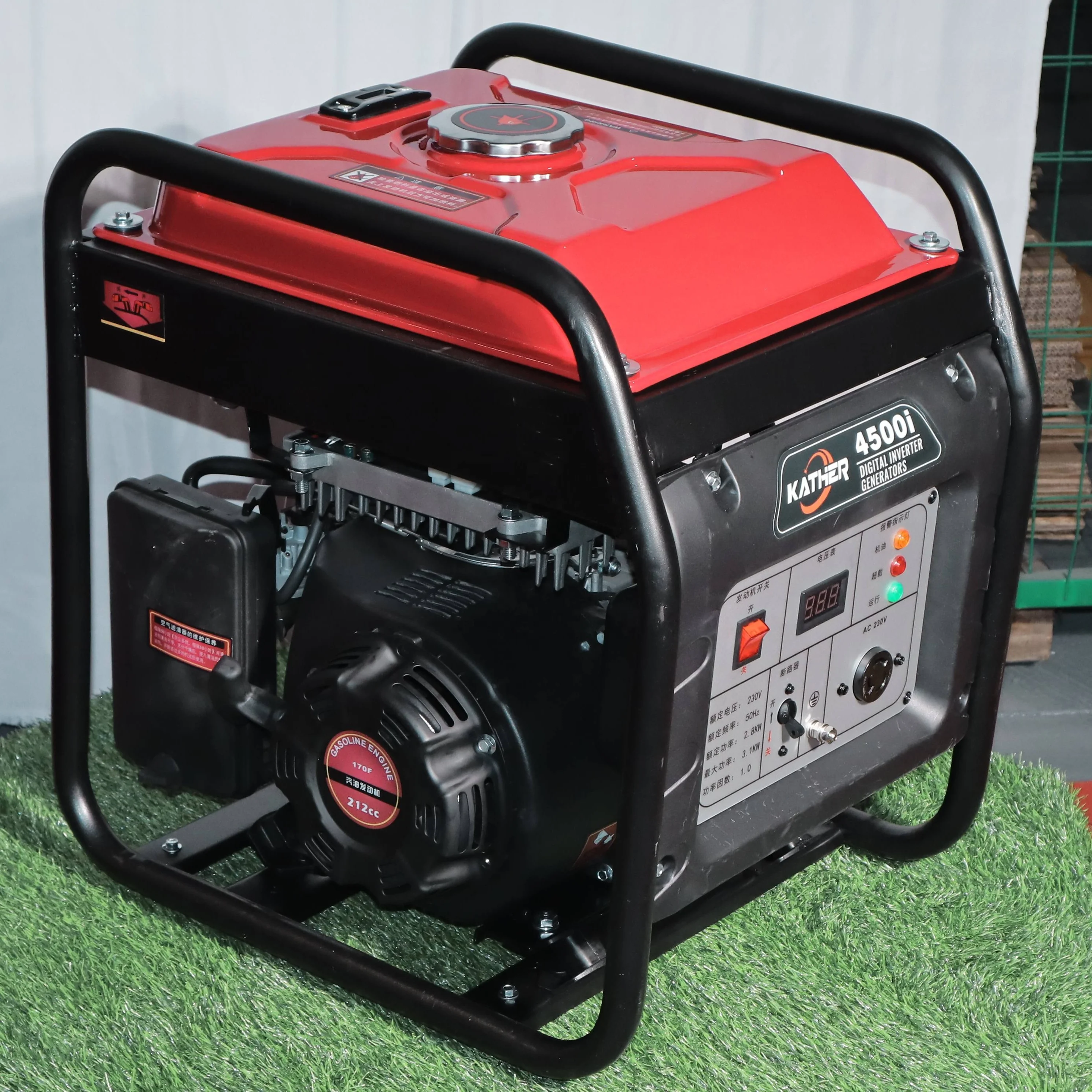 3000w Żgħar Fuq l-Istrja Backup Potenza Ġeneratori biċċiena Recoil Start Apertu Frame Inverter Generator 3kva Gas Ġeneratori