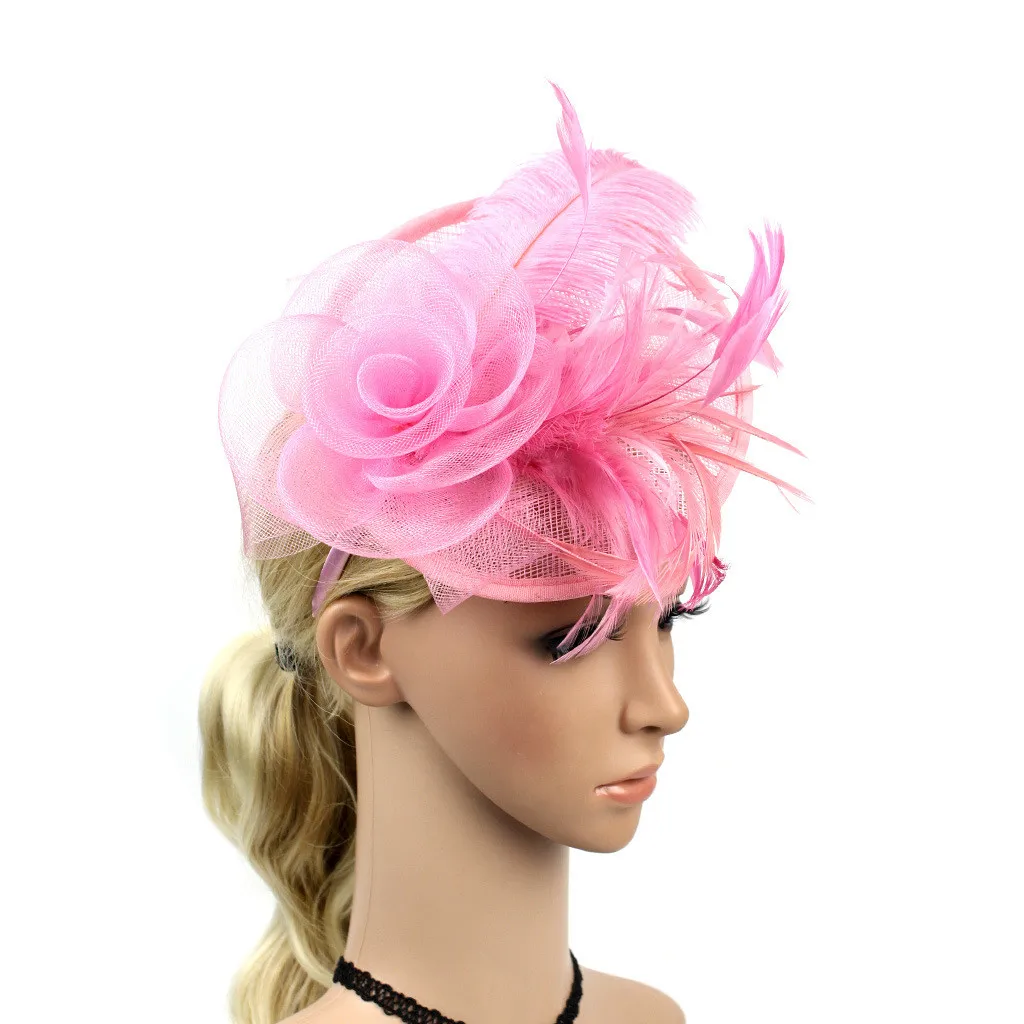 Новый европейский и американский головной убор из сетчатой пряжи ретро-шпилька для волос аксессуары для волос повязка на голову Аксессуары для платья головной убор с цветком