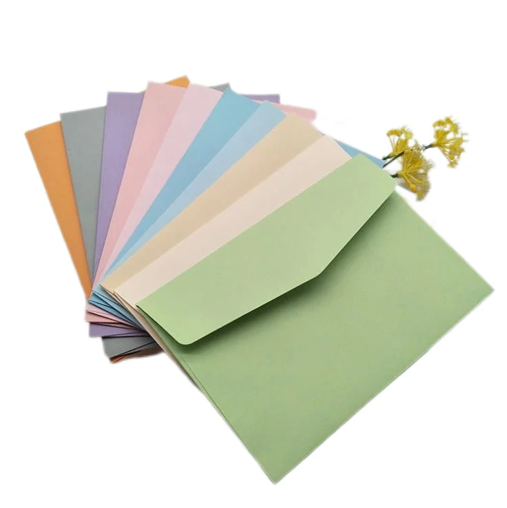 Wholesale Customized Small Colored Kraft Paper Wallet Envelope Recyclable Card Wedding Gift Envelope supplier