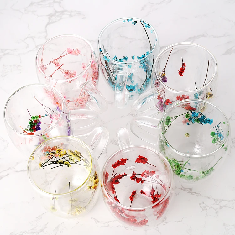 Hot Selling holiday gift Ins Style High Borosilicate double wall glass cup factory