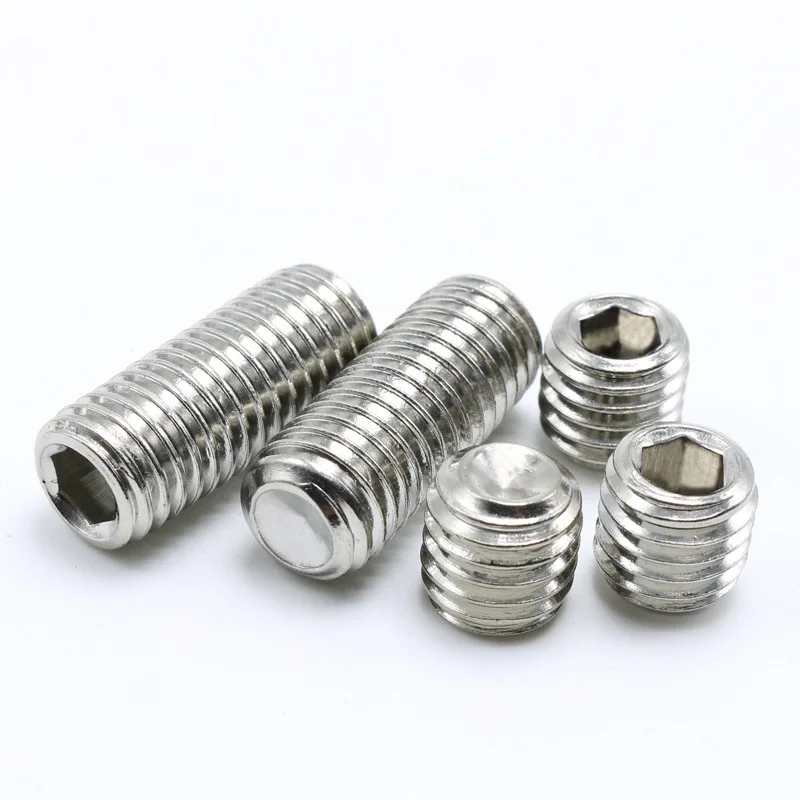 M5 x 20 mm A2 Stainless Steel Grub Screws Socket Cup Point Screw Din 916 20pk 