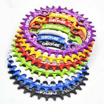 Bike 104BCD Round Narrow Wide Chain ring MTB Mountain Bicycle 32T 34T 36T 38T Crown Crankset Single Tooth Plate Parts 104 BCD