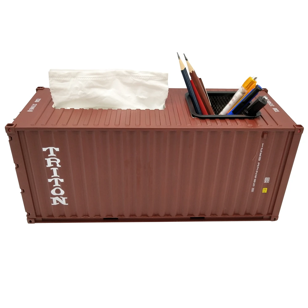 【A】30cm 1:20 Triton logistics mini container Pen holder container scale model O.A.S ship model