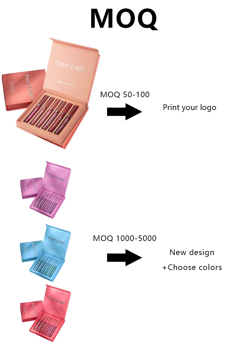 Hot Sale 6 Colors Private Label Lip Gloss Set Makeup Waterproof Lasting