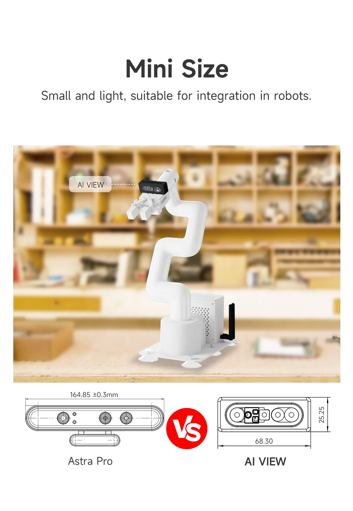 AI VIEW Indoor Depth Camera - Binocular Structured Light for ROS1/ROS2 ...