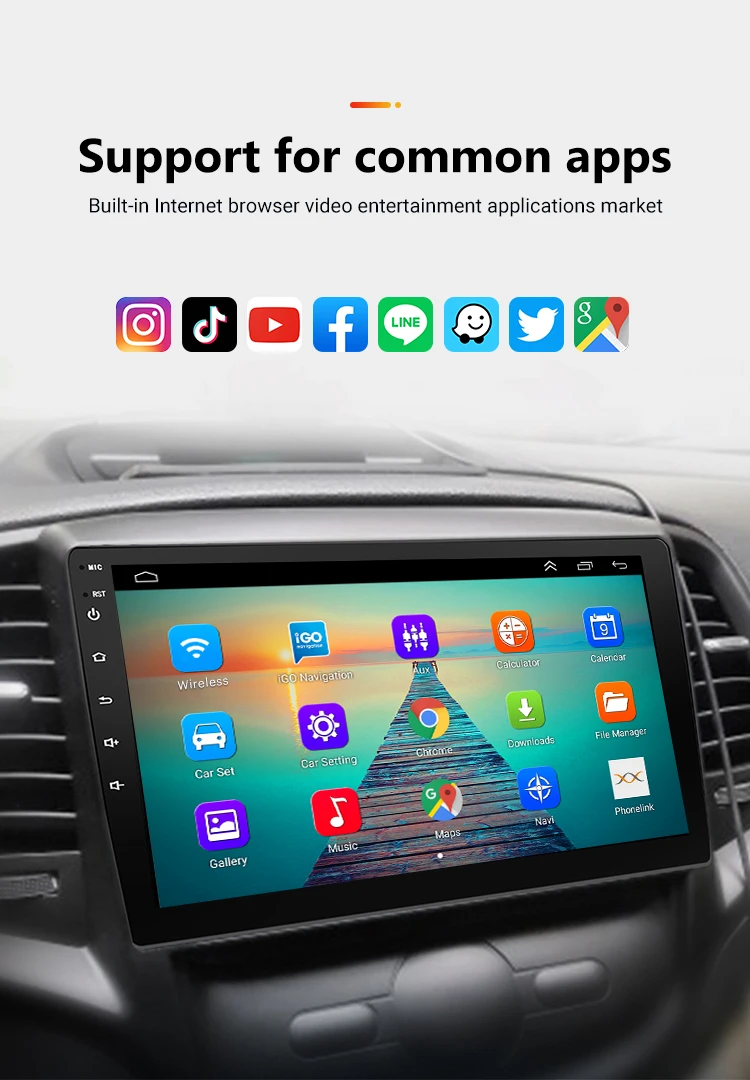 Jmc Android 2din 9inch Car Radio Bt Fm Rds Wifi Navigation Gps 2.5d Ips