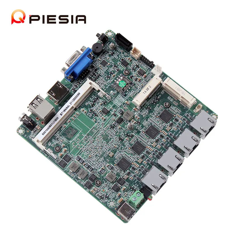 Piesia J1900 Motherboard 12X12CM Quad Core Lan DDR3 X86 Linux Industrial  PC Firewall Nano ITX Mainboard With 4th Atom Baytrail