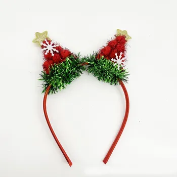 Wholesale Christmas Decorations Creative Christmas Tree Hair Band Children Adults Dress up Holiday Party Supplies Headband