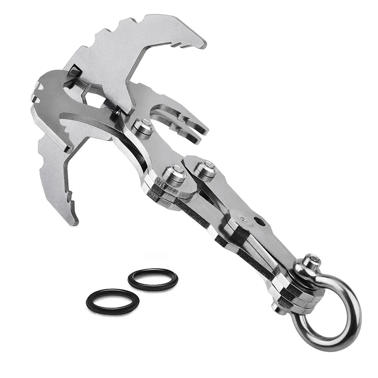 1pc Climbing Hook Stainless Steel Claw Grappling Claw Gravity Hook for Camping