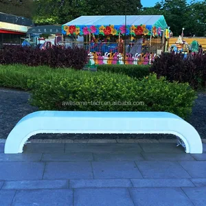 Modern Design High Quality Colorful Plastic Outdoor Benches Eco-Friendly Water Resistant Durable Patio Furniture for Supermarket