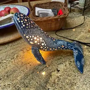 Customizable Ceramic Humpback Whale Lamp - Unique exquisite ceramic decorative embellishment, high-end home decoration