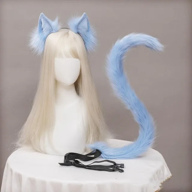 Pelúcia Cauda de Gato Realista Lolita Neko Cosplay Prop Acessórios de  Simulação de Animais de JK Kawaii Função de Halloween Jogo Presente de  Natal venda / Fantasias E Acessórios