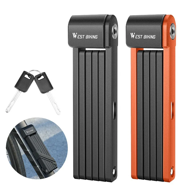 WEST BIKING Lucchetto Pieghevole Per Bicicletta Sicurezza Antifurto Lucchetto Per Ciclismo MTB Accessori Per Bici Da Strada Scooter Lucchetto