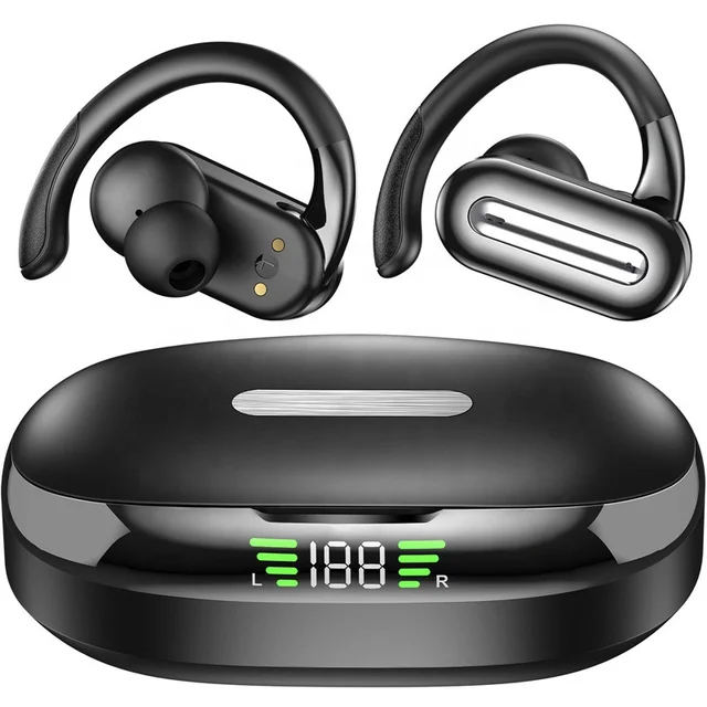 Popular Led Digital Display Bluetooth 5.4 Ear Hook Earbuds Sports Earphones Noise Cancelling Headset TWS Headphones Wireless