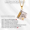 Oro e Argento - Libro Figlia con Motivo a Mano - Catena d'Oro