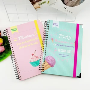 Wholesale Custom A5 Spiral Notebook Pink Thermal Gold Cover Thick A4 B5 A6 Journal School Paper Material Gift Thread Sewing