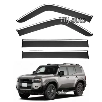 YBJ car accessories EXTERIOR WINDOW DEFLECTOR SUN VISOR RAIN GUARD For Toyota Prado LC250 FJ250 2024+ window rain shield trim