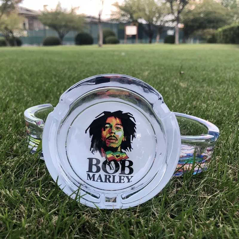 Wholesale Cheap Custom Logo Portable Clear Glass Ashtray 85 mm Classic Design Style for Home Use Cigar & Cigarette Ashtray