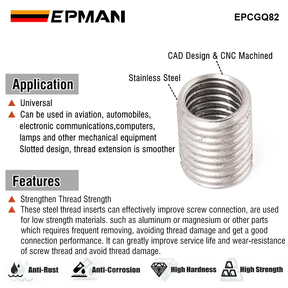 20PCS M10 To M8 Thread Reducer Nuts - Stainless Steel 303, Repair Sleeve Adapter For Plumbing, Automotive, Air Lines - View #4