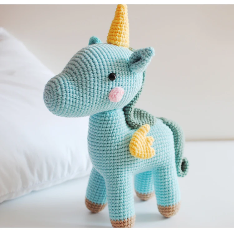 Оптовая продажа ручной работы вязаная Вязаная Шерстяная кукла животное для подарка