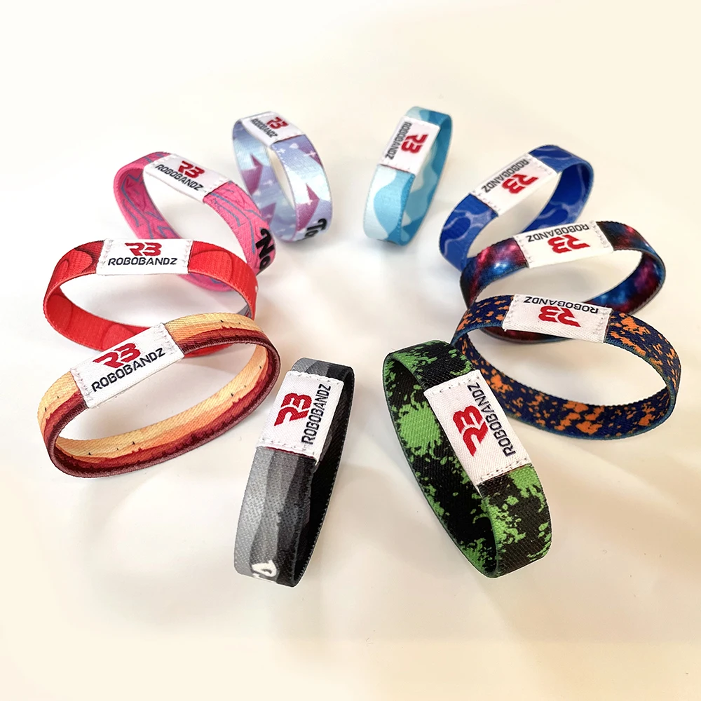 Factory Wholesale Elastic Polyester Reusable RFID Bracelet Wristband Customized Fabric Sports Wristband NFC