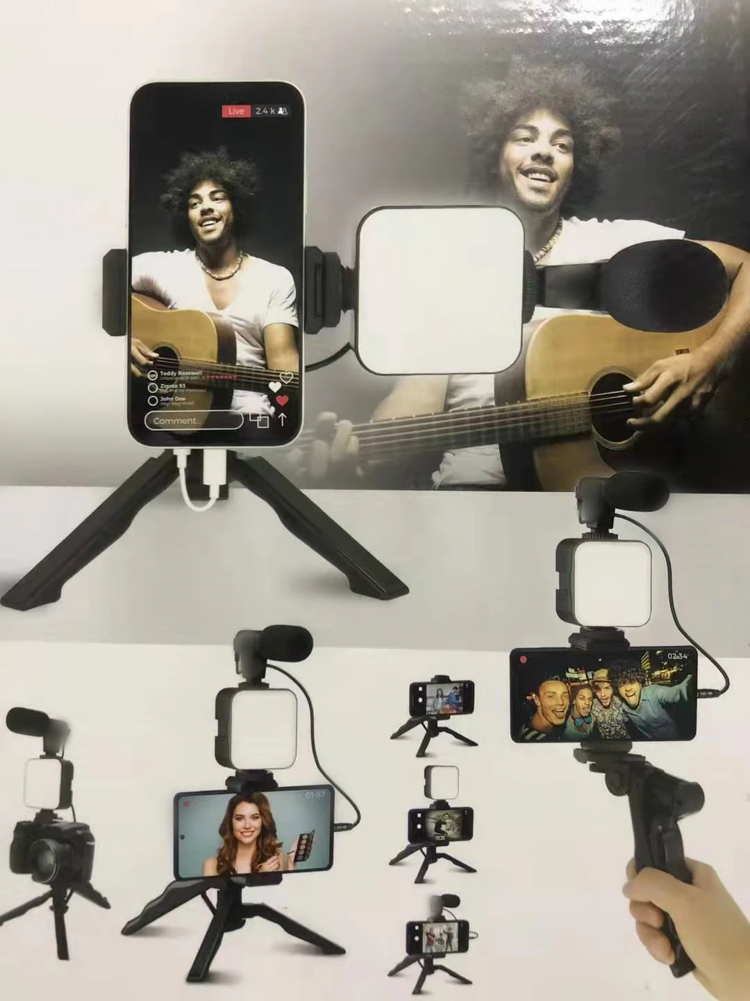 Factory Hot Selling Video Studio Kit Vlogging Slr Interview Camera Recording Mobile Phone Shooting Vlog Microphone