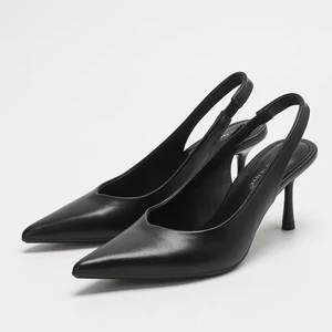 1235B-16 Simple Fashionable Solid Women Shoes Pointed Toe Slingbacks Sandals Profession Women Heeled Sandals with Thin Heel