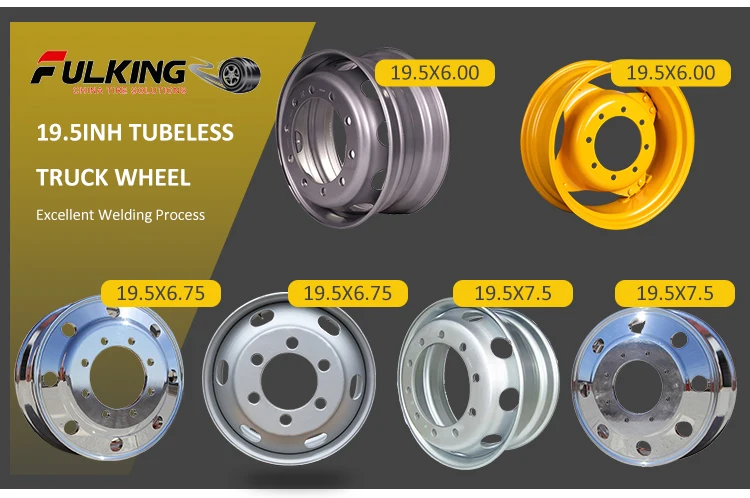 トラックホイールチューブレスタイヤ用19.5x7.5リム10R19.5高品質