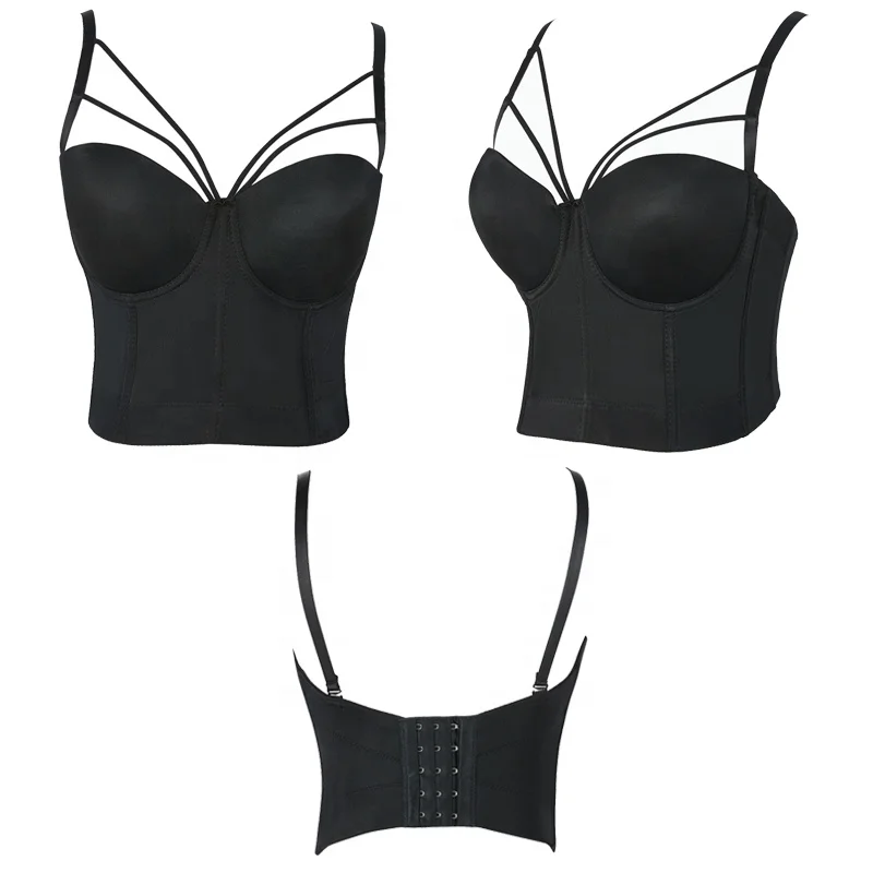 4095 Wholesale Woman Bra Vest Tank Top Gathered Vest Bustier Blouse Women Crop Tops Bra Sleeveless Bra Top