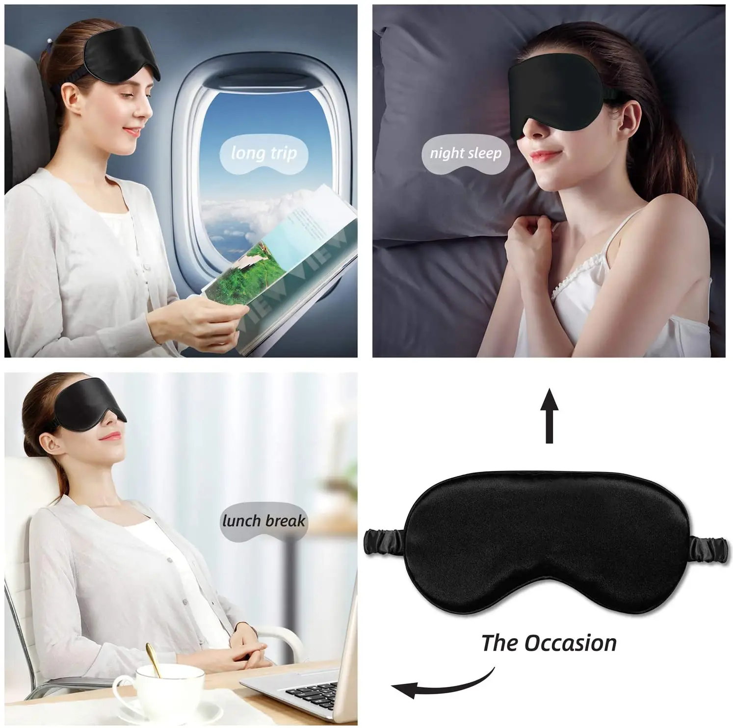 Luxury Premium Pure Silk Eye Mask Soft And Lightweight For A Good Night