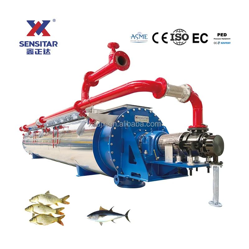 Automatic Fish Meal Fish Oil Machine Plant for Fish Waste Rendering Processing Eco-friendly 1-100t/h Capacity SENSITAR Carbon